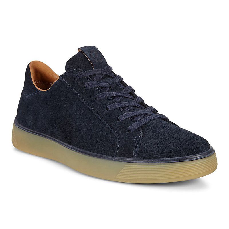 Men Casual Ecco Street Tray M - Sneakers Blue - India XWPLJO659